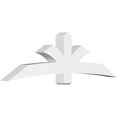 Ekena Millwork Davenport Architectural Grade PVC Gable Bracket, 84"W x 24 1/2"H x 6"D x 6"F, 7/12 Pitch GBP084X25X0606DAV00